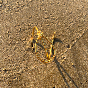 Nodare Bowline Bracelet - Gold Plated Brass