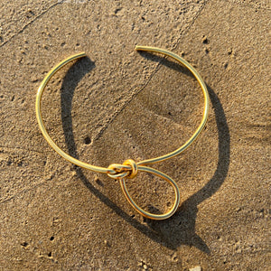 Nodare Bowline Choker - Gold Plated Brass