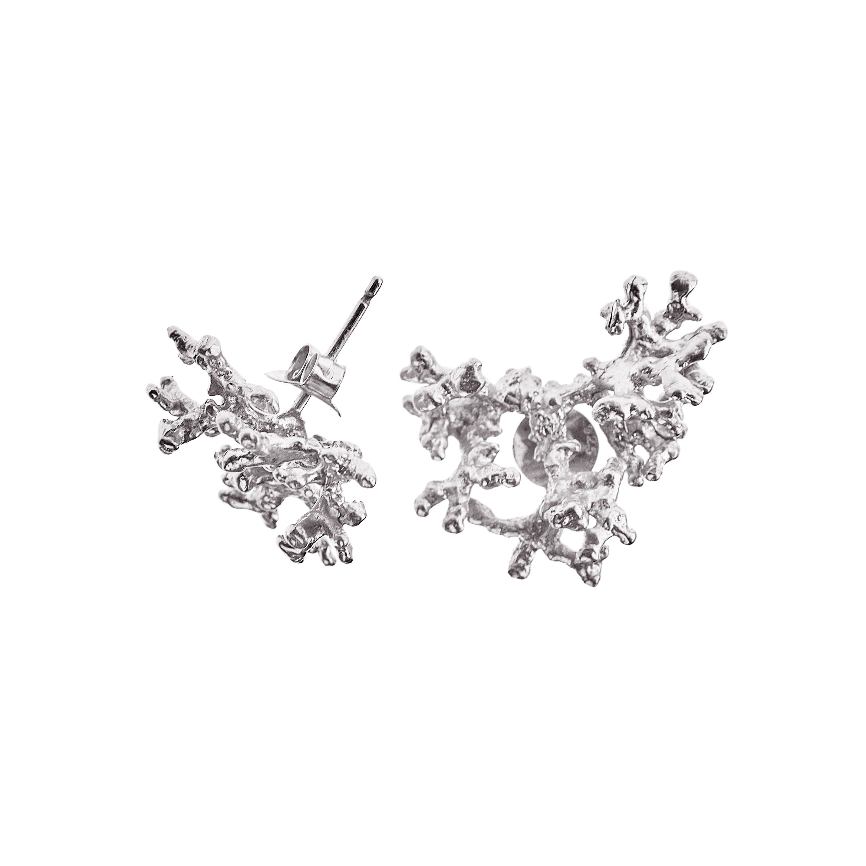 Corallia Dendros Earrings - Recycled Sterling Silver