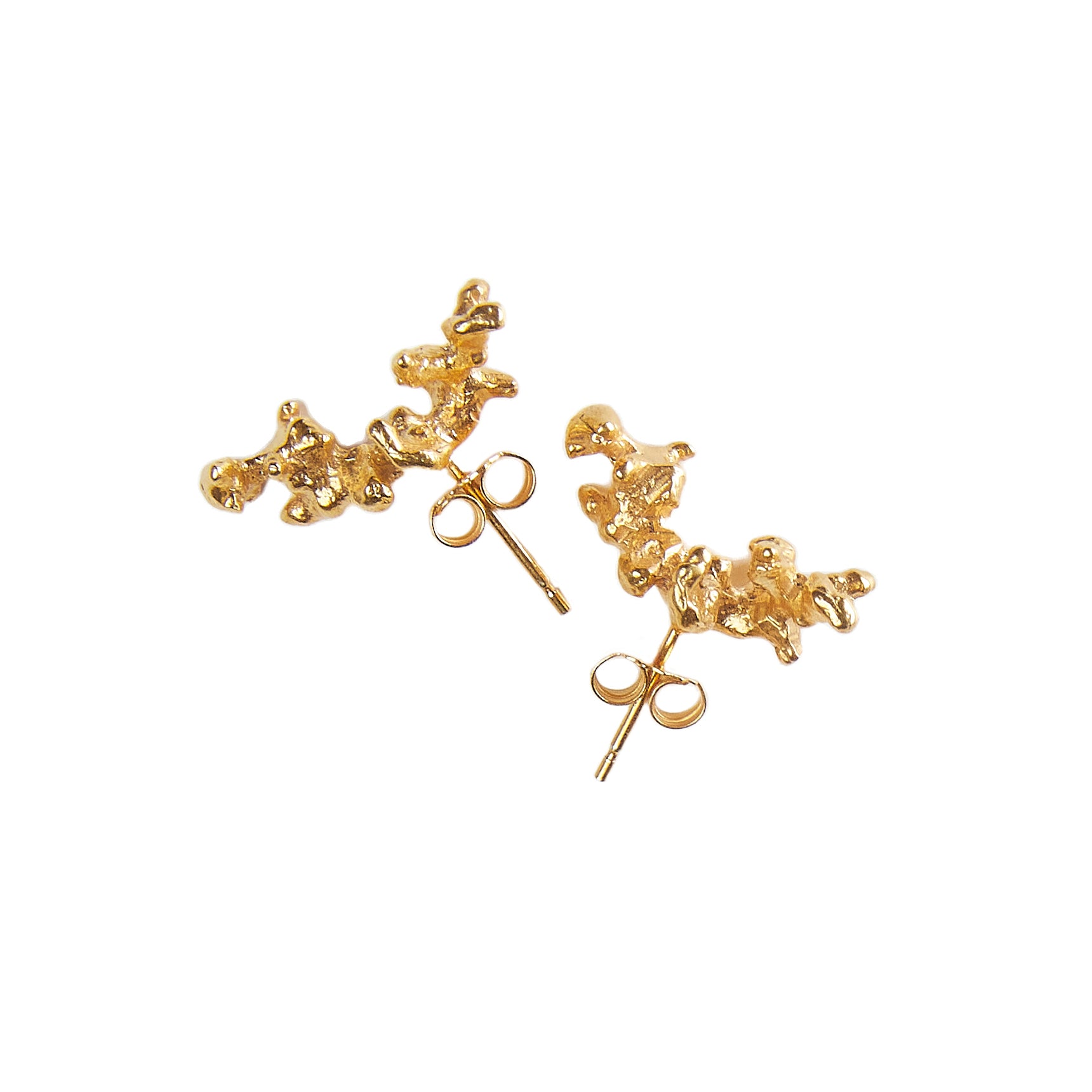 <tc>Pendientes Corallia Nephos - Lat&oacute;n ba&ntilde;ado en oro</tc>