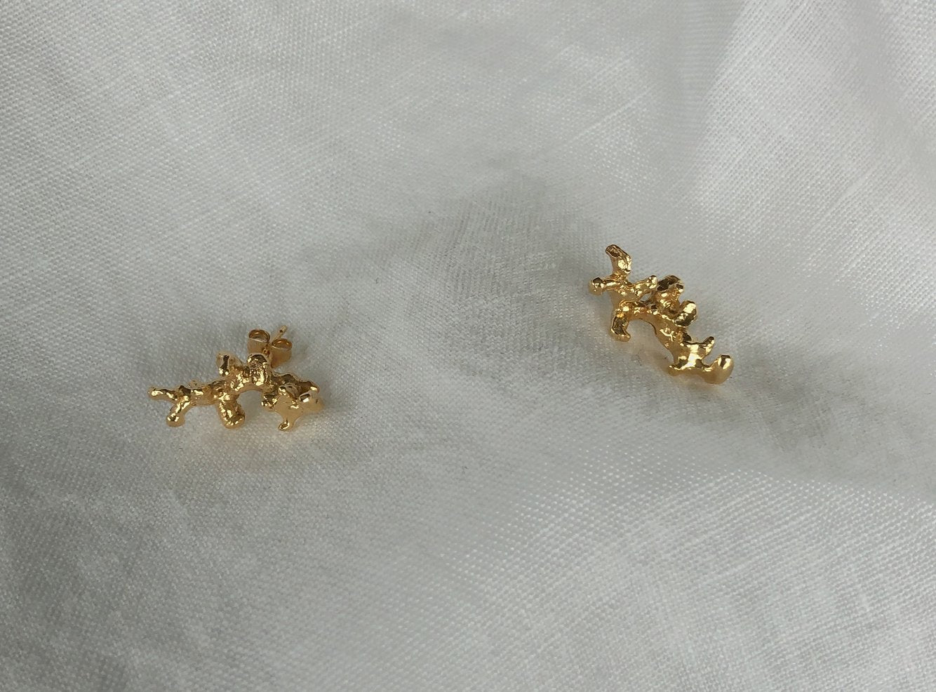 Corallia Nephos Earrings - Gold Plated Brass