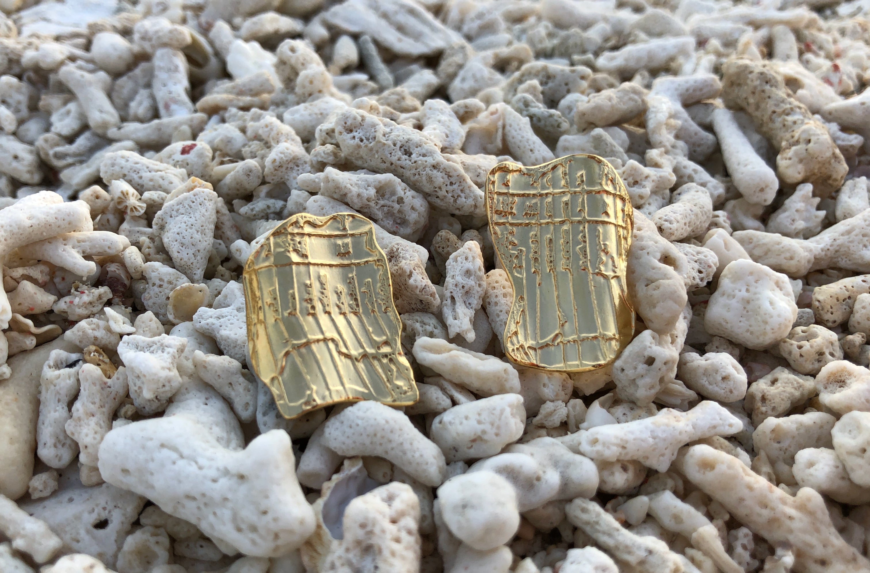 Navigatio Pyxis Earrings - Gold Plated Brass