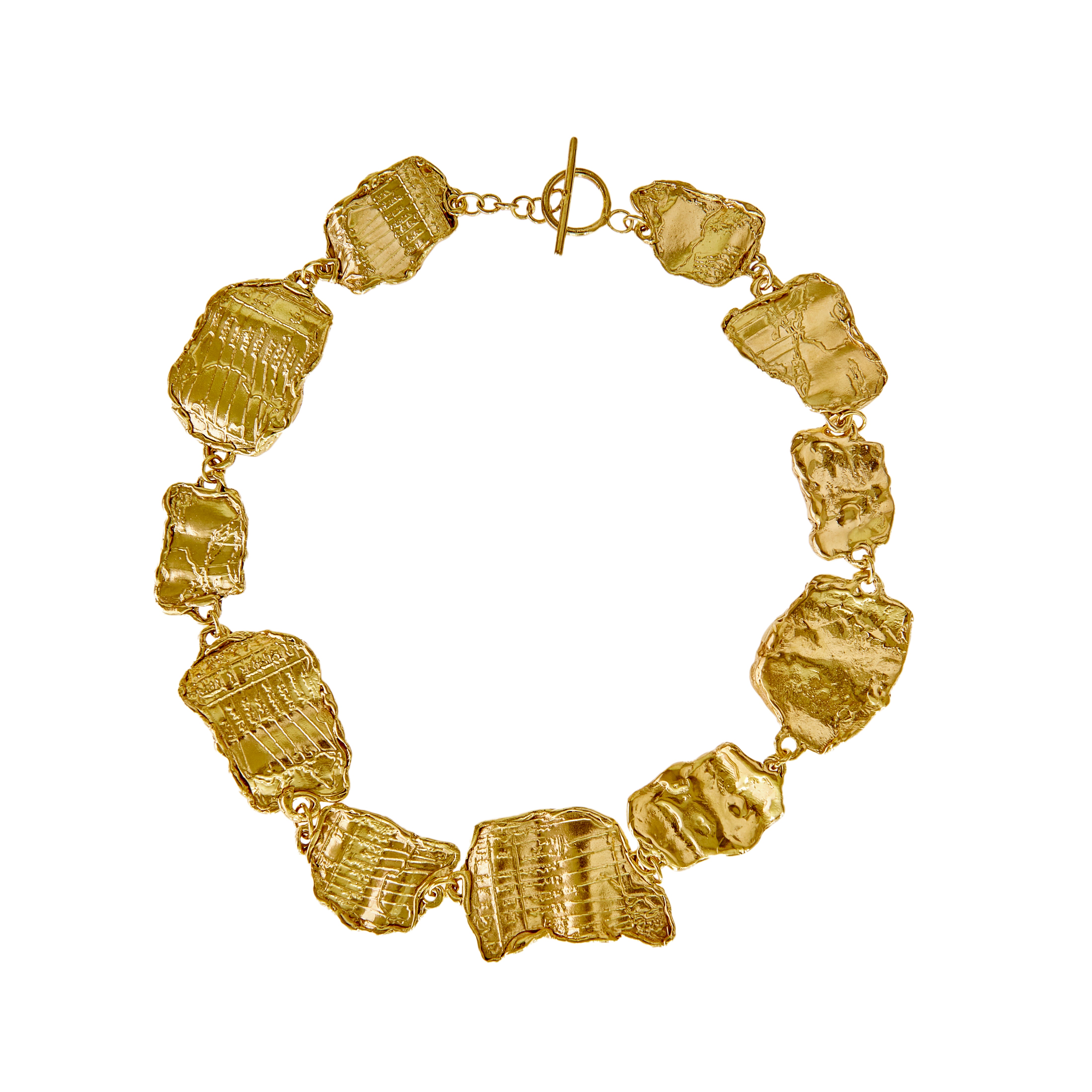 Navigatio Fluid Necklace - Gold Plated Brass